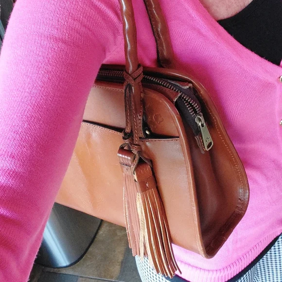 Patricia Nash Leather Small Satchel, Vintage - Picture 15 of 16